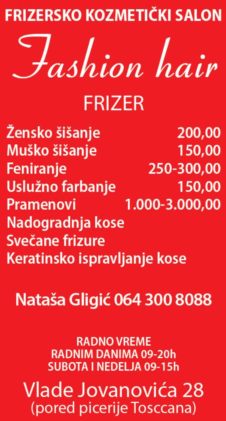 Frizersko kozmetički salon Jashion hair